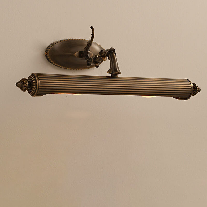 EleganceTwin Französisches Antik Kupfer Wandlicht | 2-Licht | Spiegel Front | Dekorative Wandleuchte