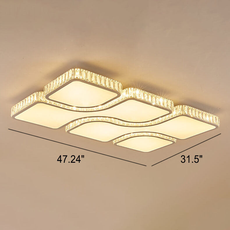 GloriaForma LED Deckenleuchte | Modernes Luxusdesign | Gold | Rechteckig & Quadratisch | Dimmbar