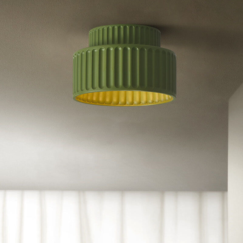 LumiStripes Handgefertigte Deckenleuchte | Runder Stil | 1-Licht LED-Deckenleuchte | Skulptiertes Design für Wohnzimmer & Schlafzimmer