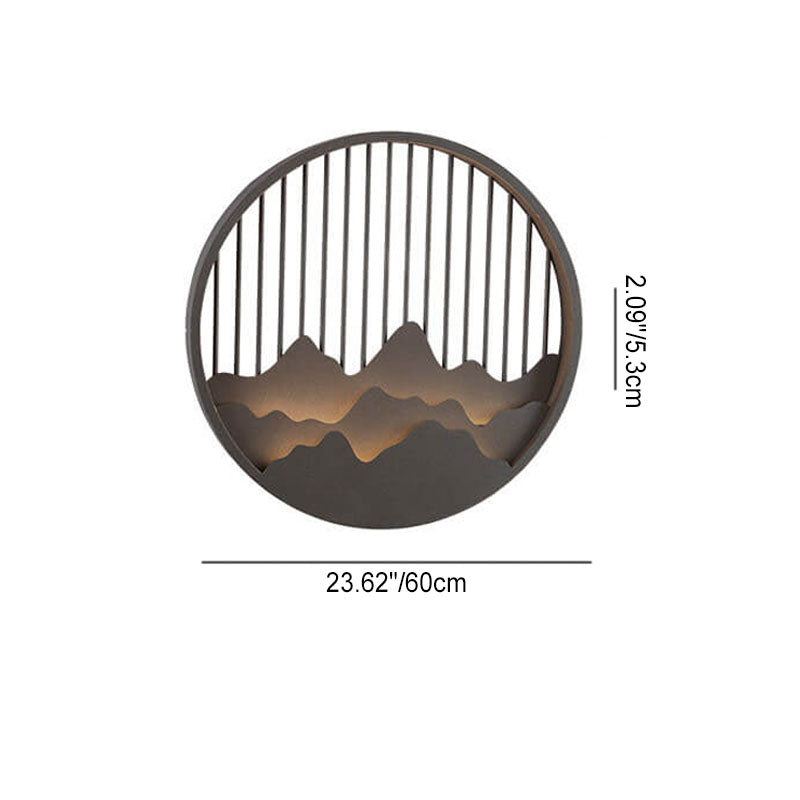 LumeVista LED Outdoor-Wandleuchte | Edelstahl & Berg-Design | Wasserdicht | Warmweiß | Moderne Beleuchtung für Außenbereiche