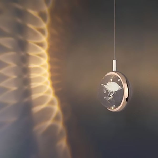 LuminSphere LED Pendelleuchte | Aluminium-Kristall-Design | Modern & Minimalistisch | Für Schlafzimmer & Esszimmer