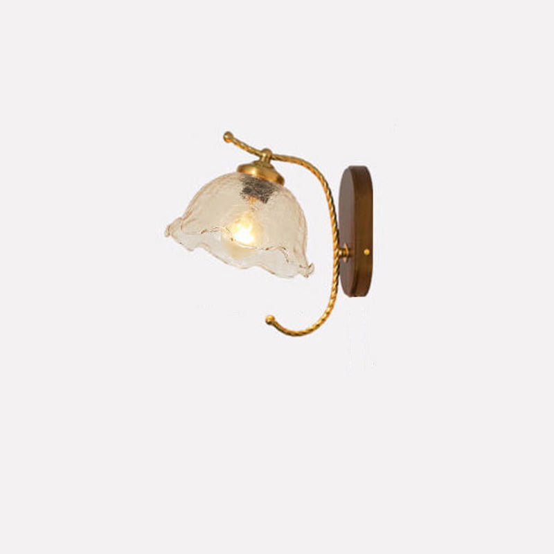 BelleLumière Französische Vintage Wandleuchte | Glas-Petals Design | Elegante Wandlampe | Deko & Beleuchtung