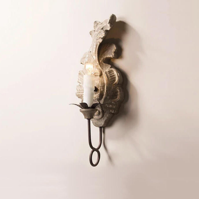 CandleVera Vintage Wandlampe | Harz Candelabra Design | 1-Licht | Dekorative Beleuchtung | Klassischer Stil