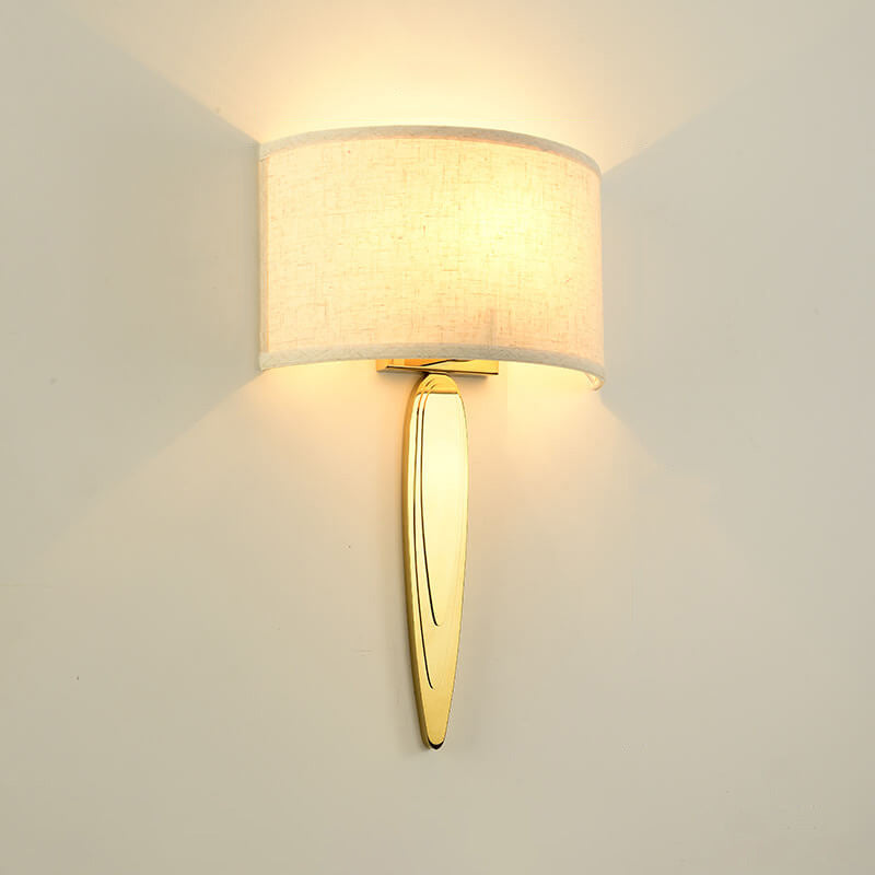 Eleganta Lux LED Wandleuchte | Minimalistisches Design | Stoffschirm & Edelstahl | Modern & Elegant