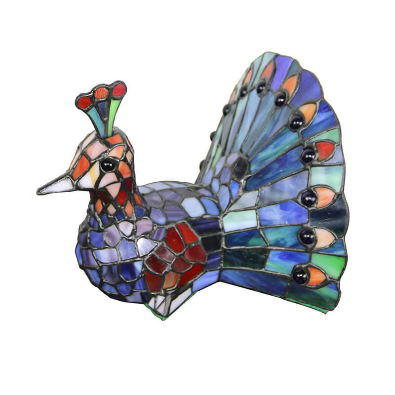 GlasVivo Tiermotive Tischlampe | Buntglas | Kreative Tiffany Deko | LED 1-Flammig