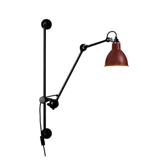 Brayden Industrial Vintage Eisen Wandlampe mit Schwenkarm | 1-Licht | Retro Design | Flexibel | Stimmungslicht für Zuhause