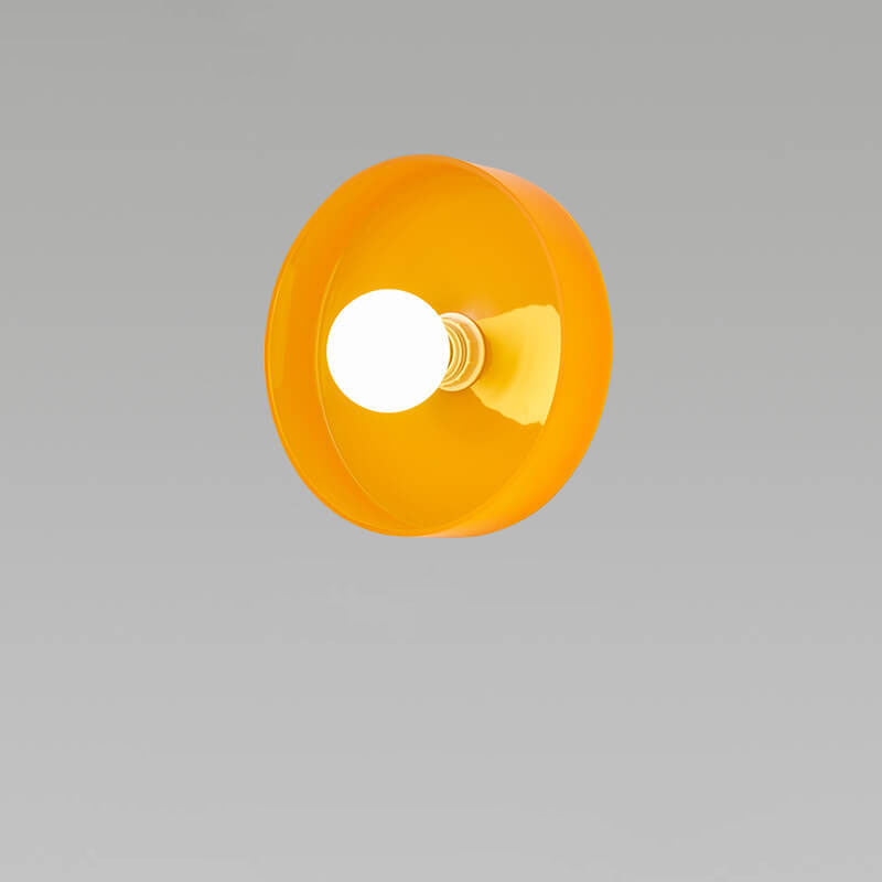 Nordéa Curve Skandinavische Wandleuchte | Glas & Eisen | Runde Platte | Minimalistisches Design | Beleuchtung für Wohnzimmer & Schlafzimmer