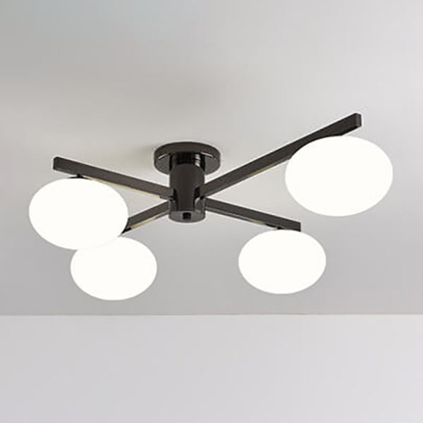 Elyrion AuraGlow Deckenleuchte | Nordisches Design | Glas & Metall | 3/4/5 Leuchten | Semi-Flush