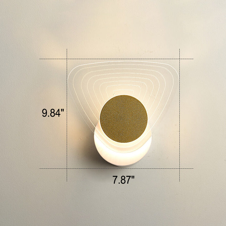 Luxoria Geo LED Wandleuchte | Goldenes Geometrisches Design | Acryl & Modern | Warmes Licht