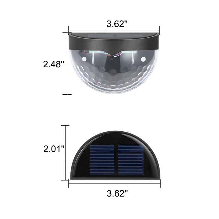 SolarCrest LED Wandleuchte | Halbkreis-Design | Solarbetrieben | Wasserdicht | Zaun- und Außenbeleuchtung