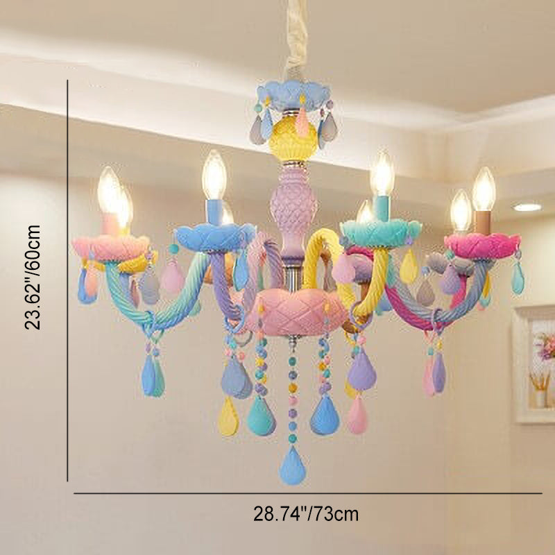 LumiÉtoile Kinder Kronleuchter | Moderner Candelabra-Stil | Kristallglas | 5-15 Lichter