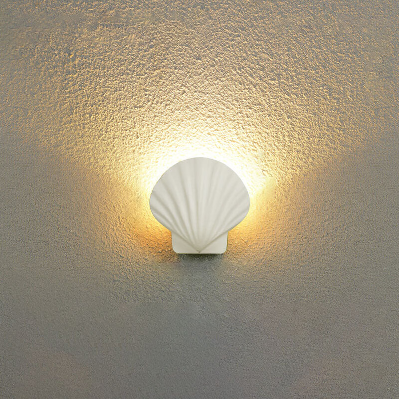 ShellBright LED Wandleuchte | Kreatives Muscheldesign | Aluminium | Wasserdicht | Außenbeleuchtung