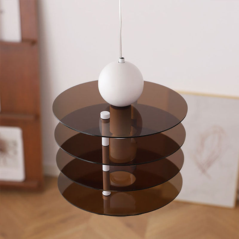 Aurova Nordic Acryl Pendelleuchte | Farbige Hängeleuchte | Modernes Design für Schlafzimmer & Wohnbereiche