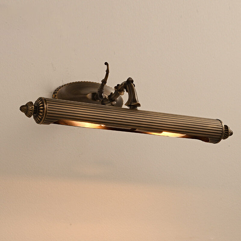 EleganceTwin Französisches Antik Kupfer Wandlicht | 2-Licht | Spiegel Front | Dekorative Wandleuchte