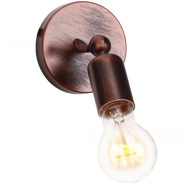 Lumiron Vintage Wandleuchte | Industrielles Design | Exponierte Glühbirne | Wandlampe im Retro-Stil