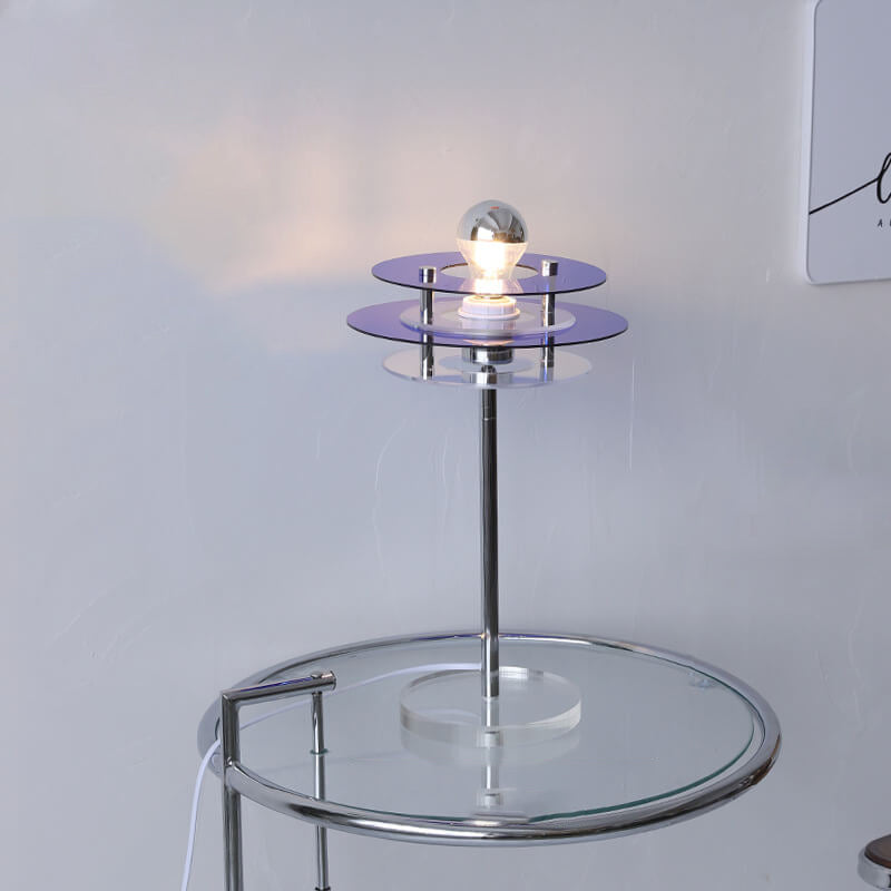 AstroVibe Moderne Acryl Tischlampe | Space-Saucer Design | Einzigartig | Stimmungsvolles Licht | Deko für Zuhause