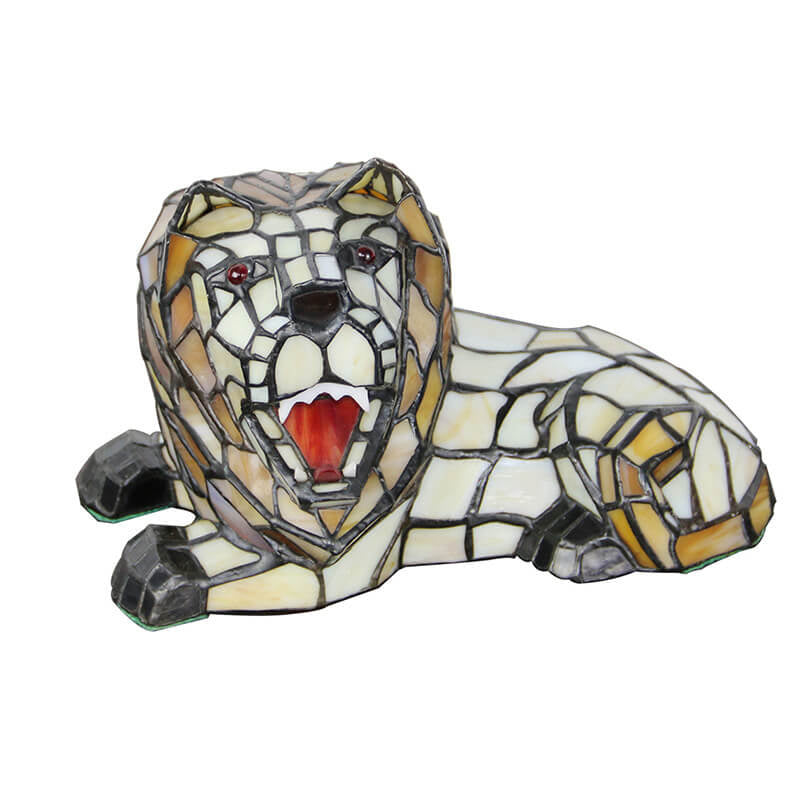 GlasVivo Tiermotive Tischlampe | Buntglas | Kreative Tiffany Deko | LED 1-Flammig