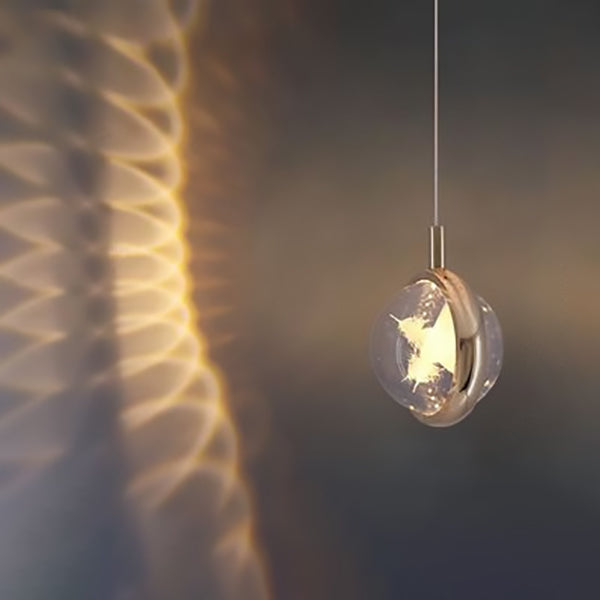 LuminSphere LED Pendelleuchte | Aluminium-Kristall-Design | Modern & Minimalistisch | Für Schlafzimmer & Esszimmer