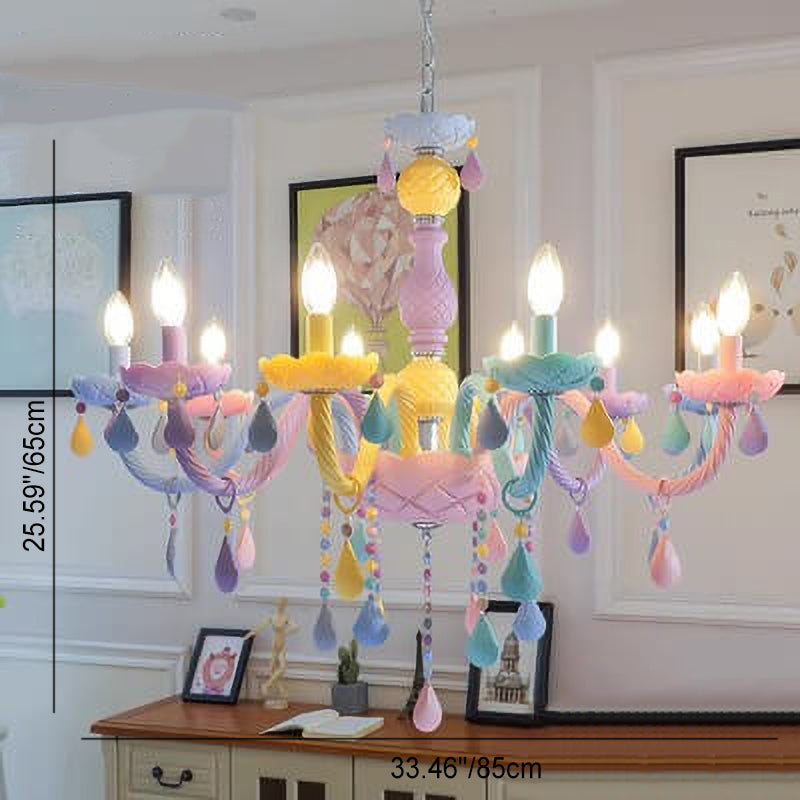 LumiÉtoile Kinder Kronleuchter | Moderner Candelabra-Stil | Kristallglas | 5-15 Lichter