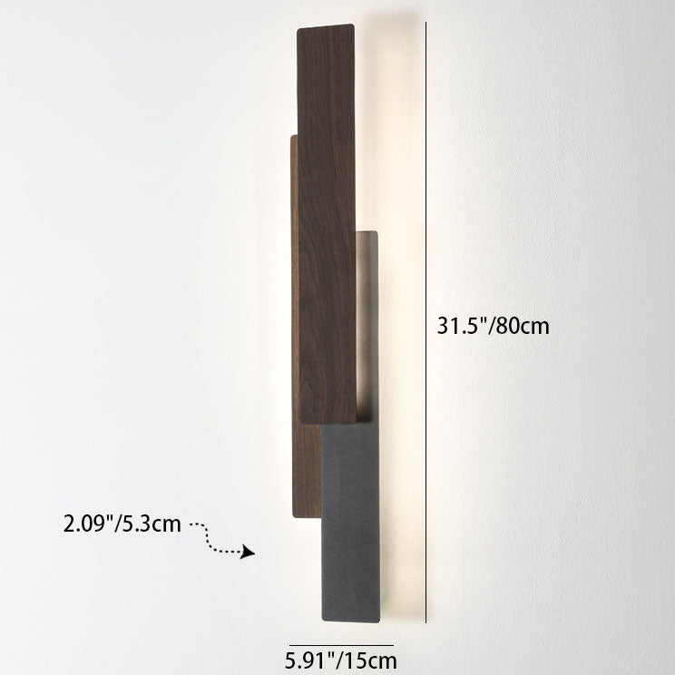 RectaGlow Wandleuchte | Modernes Holzdesign | Geometrische Rechteckform | LED & Dimmbar