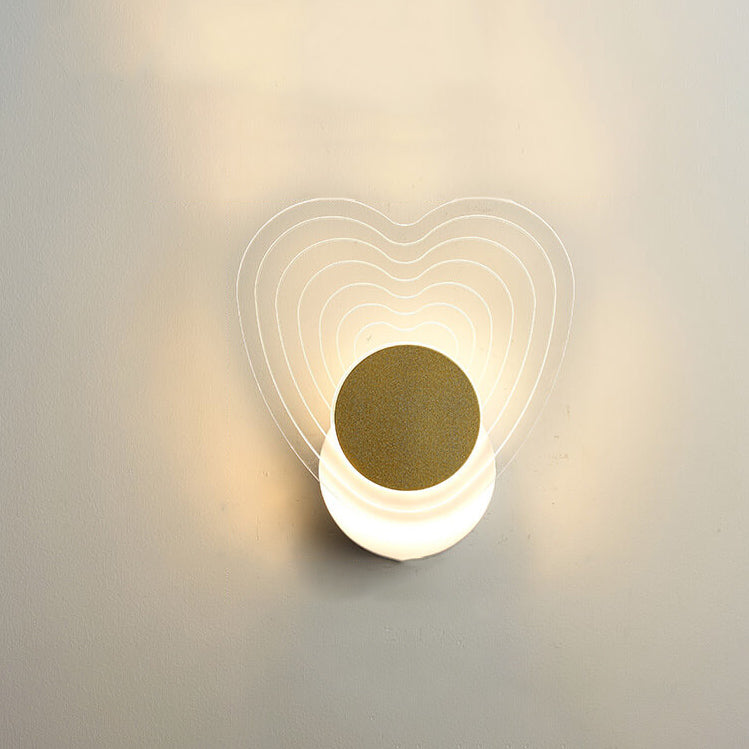 Luxoria Geo LED Wandleuchte | Goldenes Geometrisches Design | Acryl & Modern | Warmes Licht