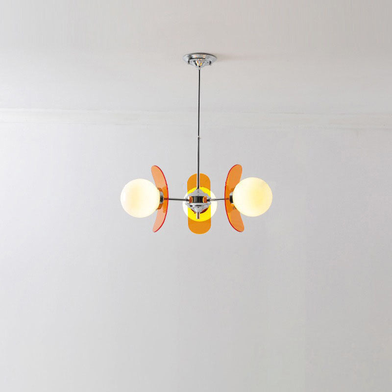 LumiOrion Acryl-Kronleuchter | 3/5/6/8 Lichter | Mid-Century Design für Wohnzimmer & Essbereich