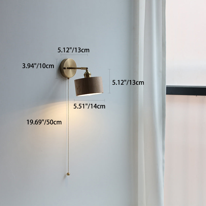 Aurano Wood & Copper Wandleuchte | Skandinavisches Design | Minimalistisch & Vielseitig