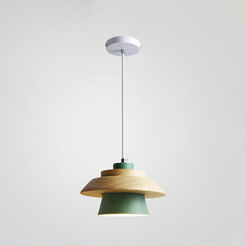 LunaDisc Moderne Pendelleuchte | Minimalistisches Design | Holz & Metall | Wohnraumbeleuchtung