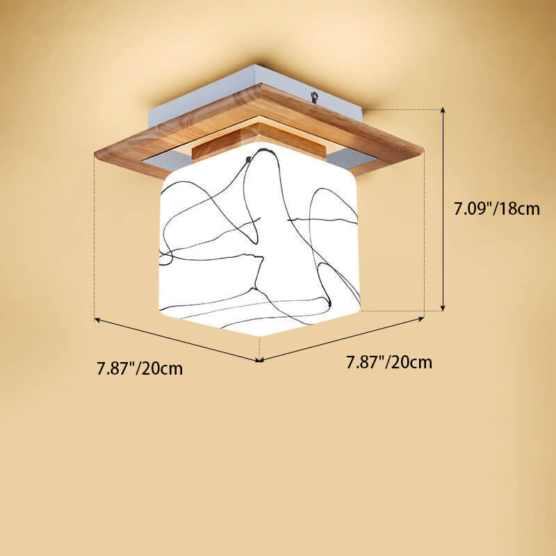Nordova Deckenleuchte | Minimalistisches Holzdesign | Runde & Eckige Varianten | 1-flammig