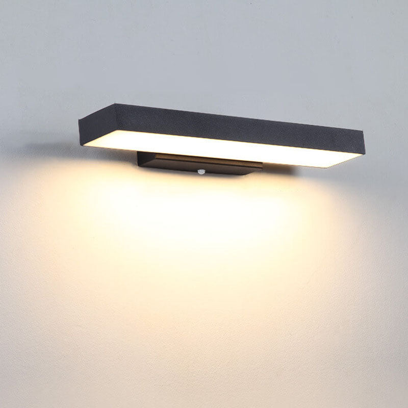 FlatLight Moderne LED Außenwandleuchte | Minimalistisches Design | Rechteckig & Wasserdicht | Mit Sensoroption