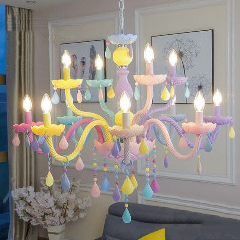LumiÉtoile Kinder Kronleuchter | Moderner Candelabra-Stil | Kristallglas | 5-15 Lichter
