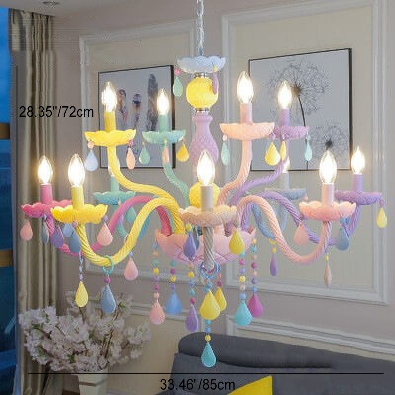 LumiÉtoile Kinder Kronleuchter | Moderner Candelabra-Stil | Kristallglas | 5-15 Lichter