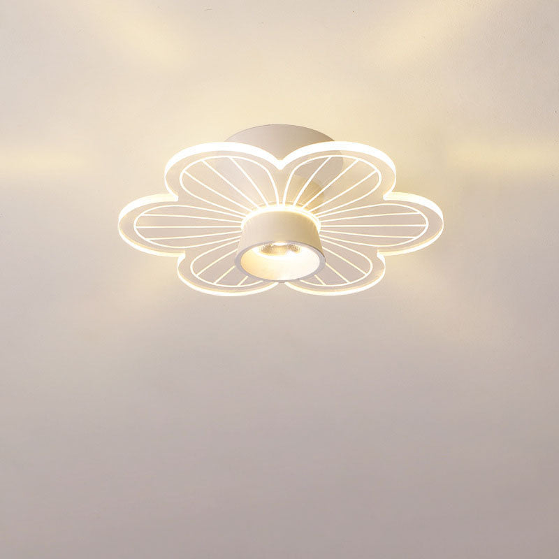 Bloomora Minimalistische LED-Deckenleuchte | Rosendesign | Runde Acryl-Lampe | Stimmungslicht für Wohnzimmer