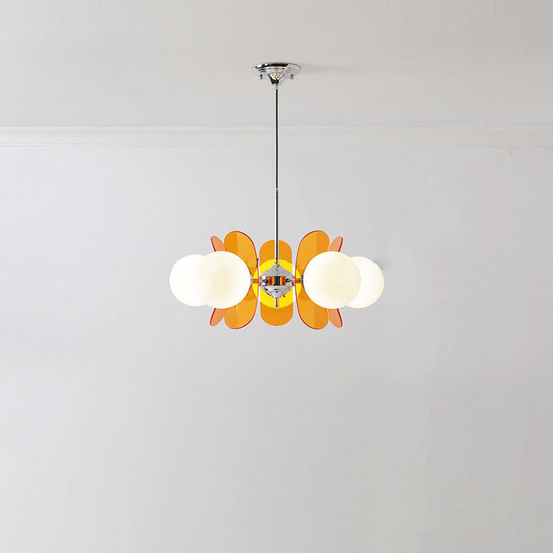 LumiOrion Acryl-Kronleuchter | 3/5/6/8 Lichter | Mid-Century Design für Wohnzimmer & Essbereich