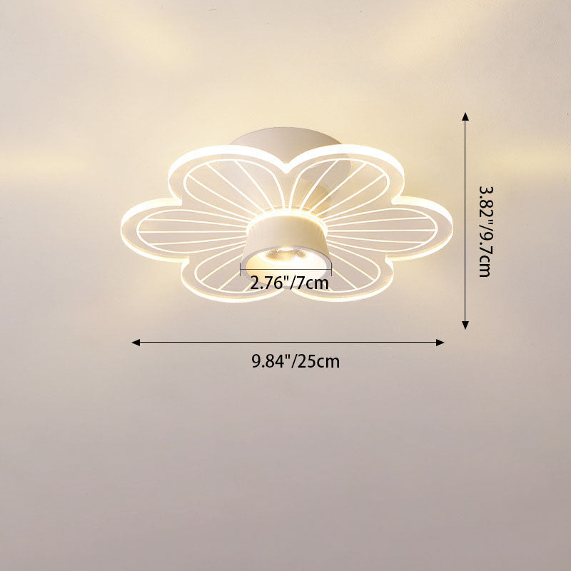 Bloomora Minimalistische LED-Deckenleuchte | Rosendesign | Runde Acryl-Lampe | Stimmungslicht für Wohnzimmer