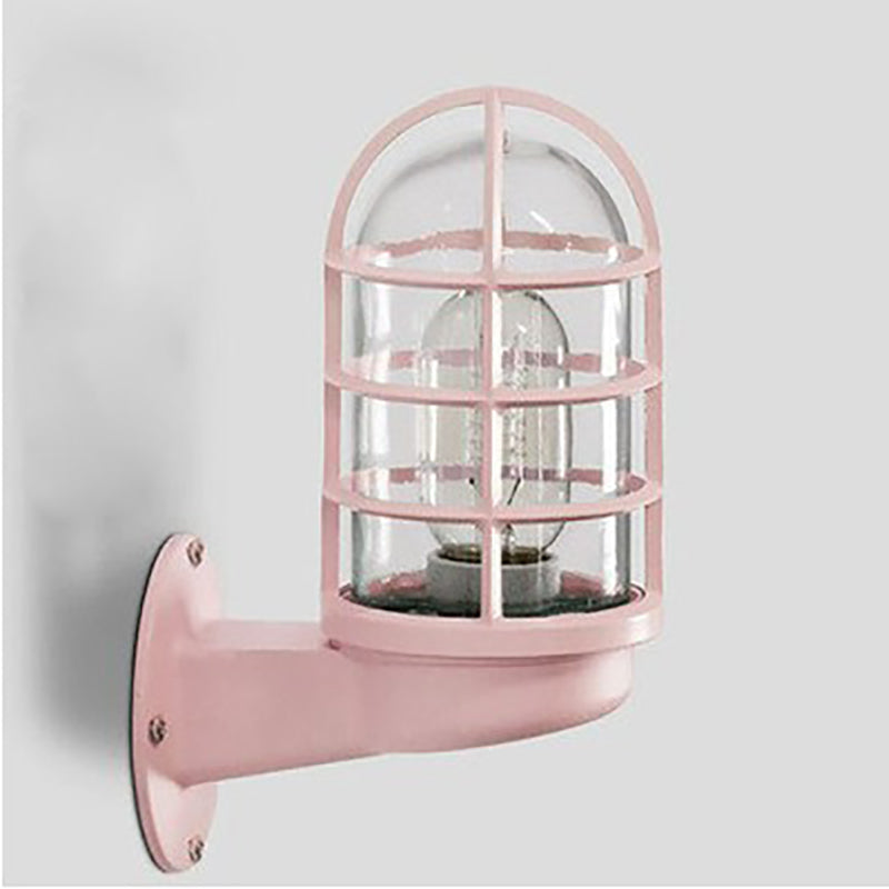 CageBright Aluminium Wandlampe mit Rundkäfig | Wasserdicht | Industrielles Design für Eingangsbereich & Außenbereich