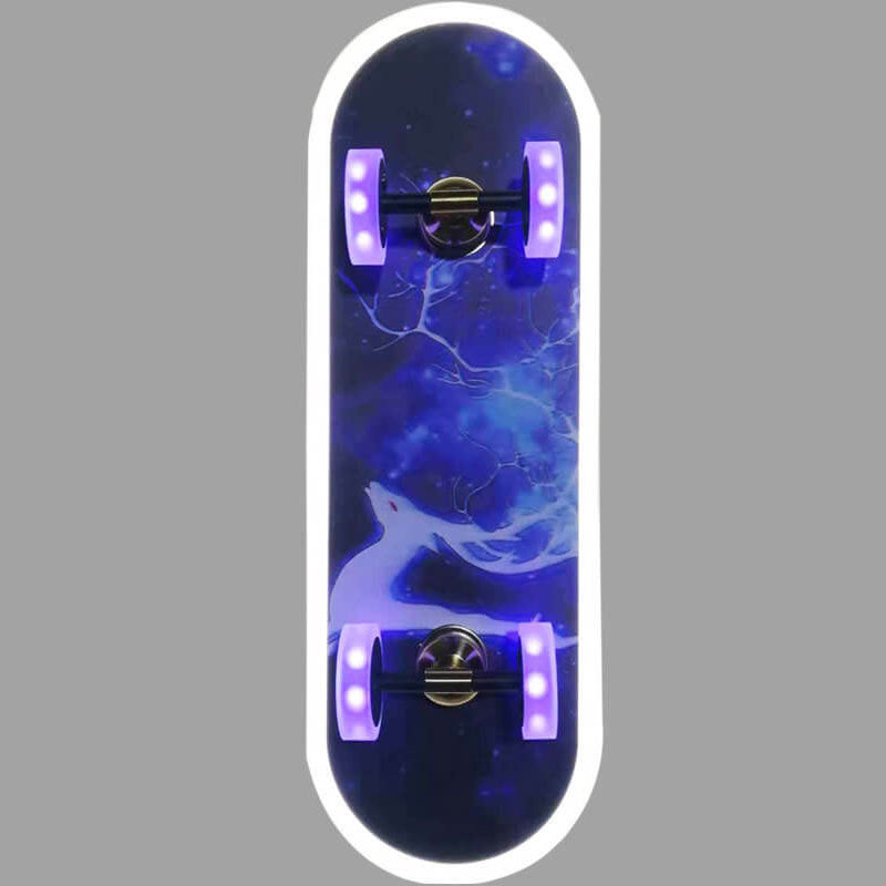 SkateBright LED Deckenleuchte | Cartoon Skateboard Design | Kinderzimmer Beleuchtung | Dimmbar | Acryl