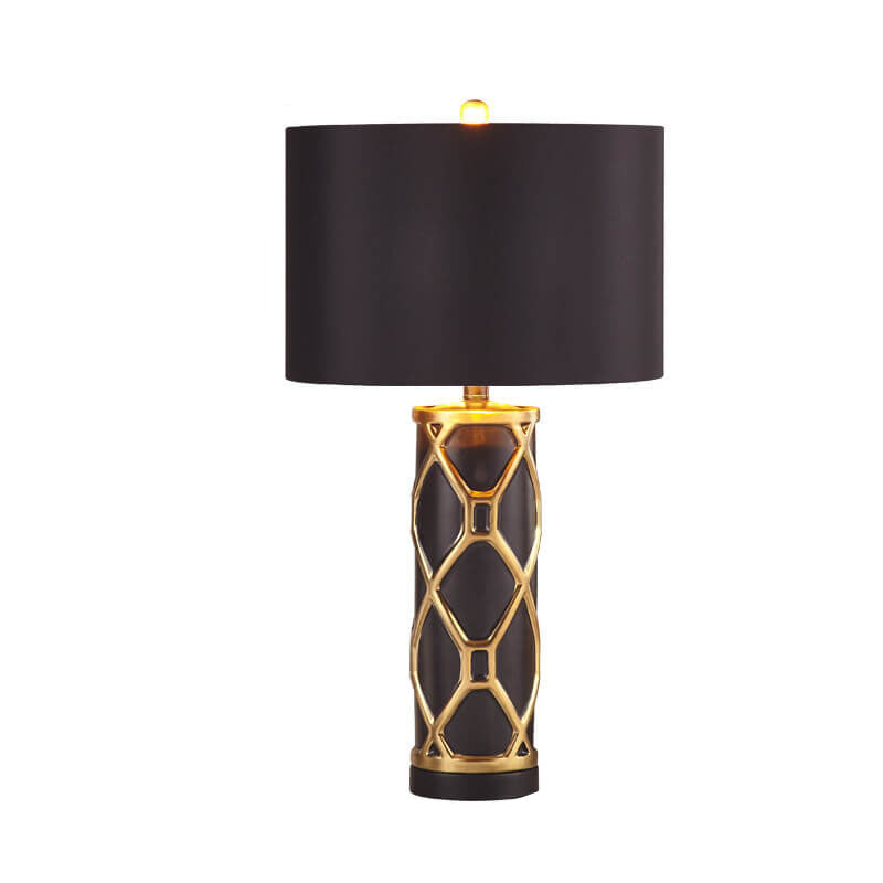 Ceravelle Luxe LED Tischlampe | Nordisches Design | Keramikfuß & Stoffschirm | Dimmbar & Modern