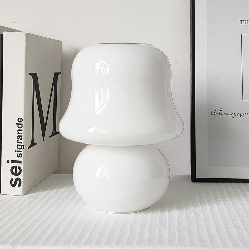 MushLume Glas Tischlampe | Französisches Design | Handgefertigt | Pilzform | Deko & Beleuchtung