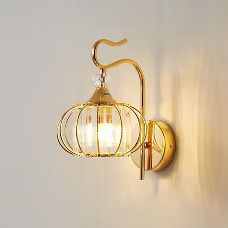 RadiantVell Wandlampe im modernen Minimalismus | Ovaler Kristall-Zylinder | 1 Licht | Elegantes Design für Schlafzimmer & Wohnzimmer