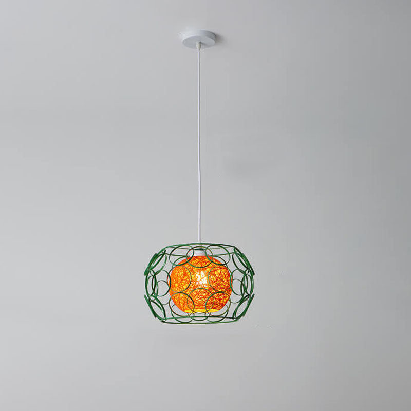 HempGlow Kreative Pendelleuchte aus Hanfgeflecht | Modernes Design | Einzigartiger Lichtakzent | Hängeleuchte für Zuhause