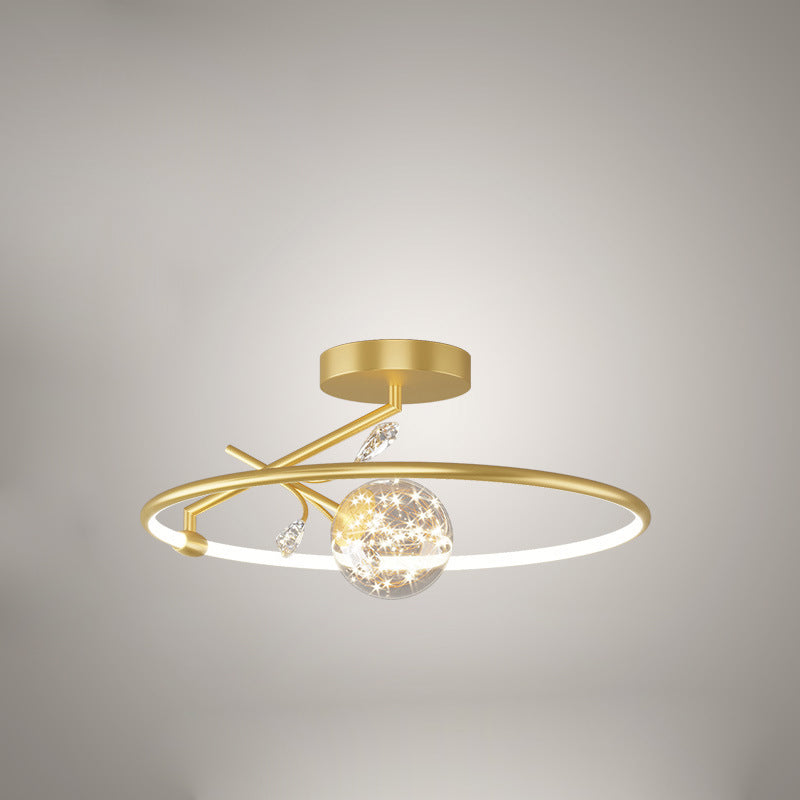 AuroraRing Art Deco LED Pendelleuchte | Geometrisches Design | Dimmbare Beleuchtung | Modernes Wohnambiente