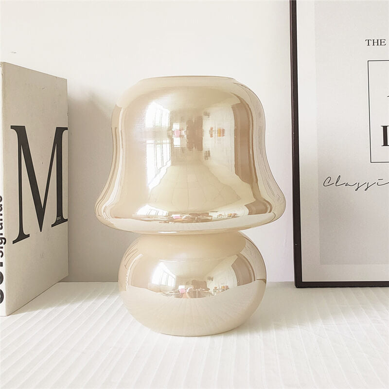 MushLume Glas Tischlampe | Französisches Design | Handgefertigt | Pilzform | Deko & Beleuchtung