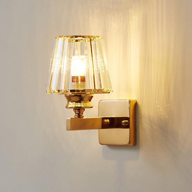 RadiantVell Wandlampe im modernen Minimalismus | Ovaler Kristall-Zylinder | 1 Licht | Elegantes Design für Schlafzimmer & Wohnzimmer