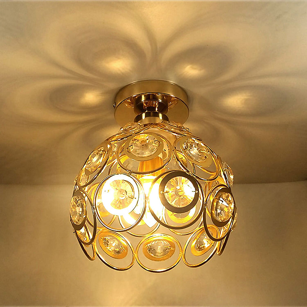 OrnaLux Goldene Luxus Ball Deckenleuchte | Exklusive LED-Beleuchtung | Modern | Elegante Flurbeleuchtung