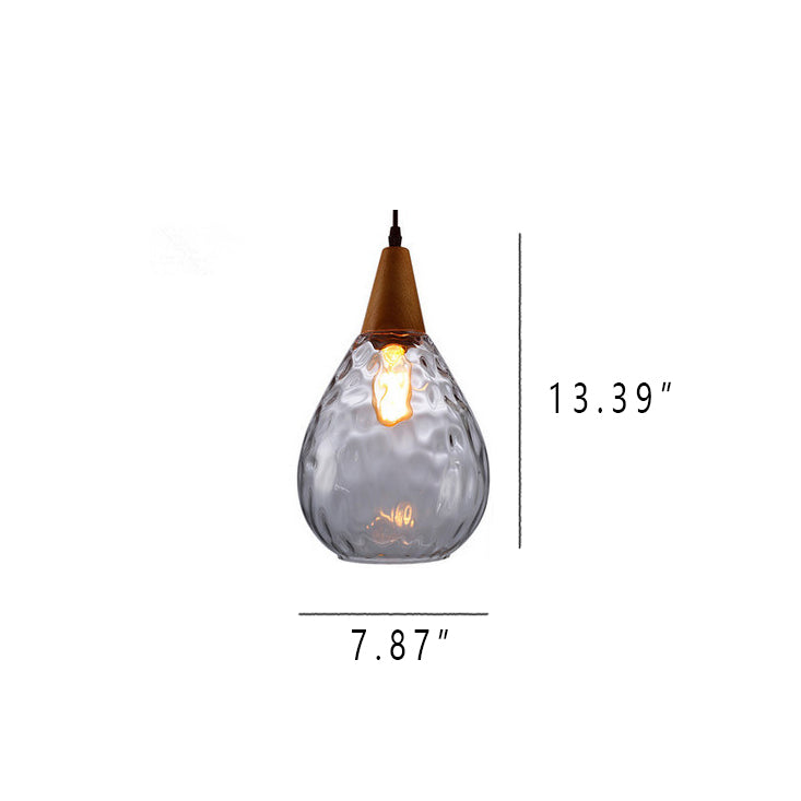 LuxeDrift Tropfenförmige Pendelleuchte | Wasserwellen-Glas | Eleganz für modernes Wohnen