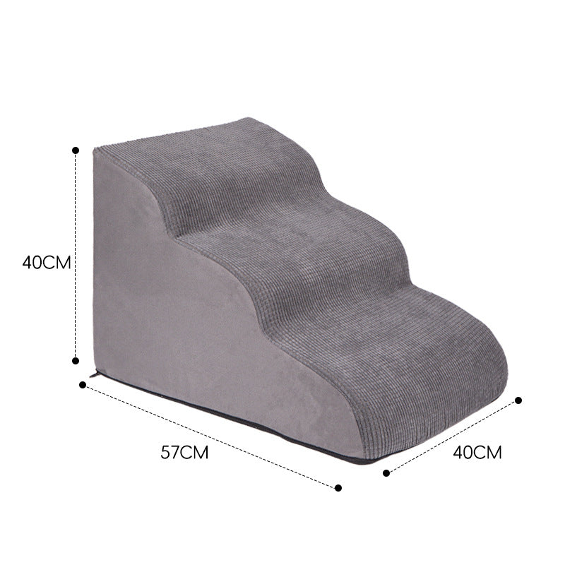 PawEase Haustier-Treppe für Betten | Höhenverstellbar | Stabil | Komfortabler Zugang | Für Hunde und Katzen