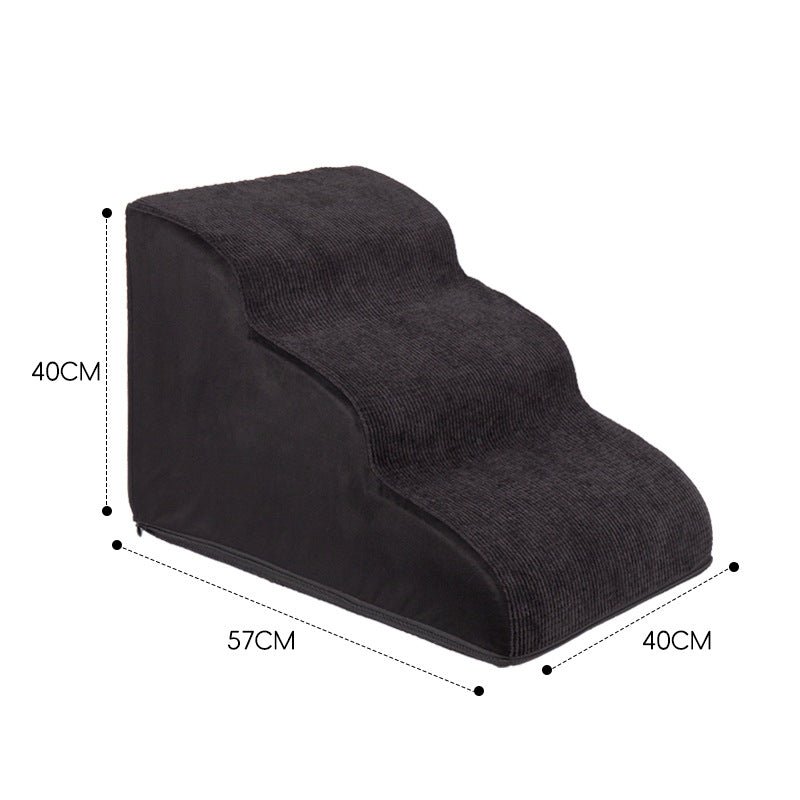 PawEase Haustier-Treppe für Betten | Höhenverstellbar | Stabil | Komfortabler Zugang | Für Hunde und Katzen