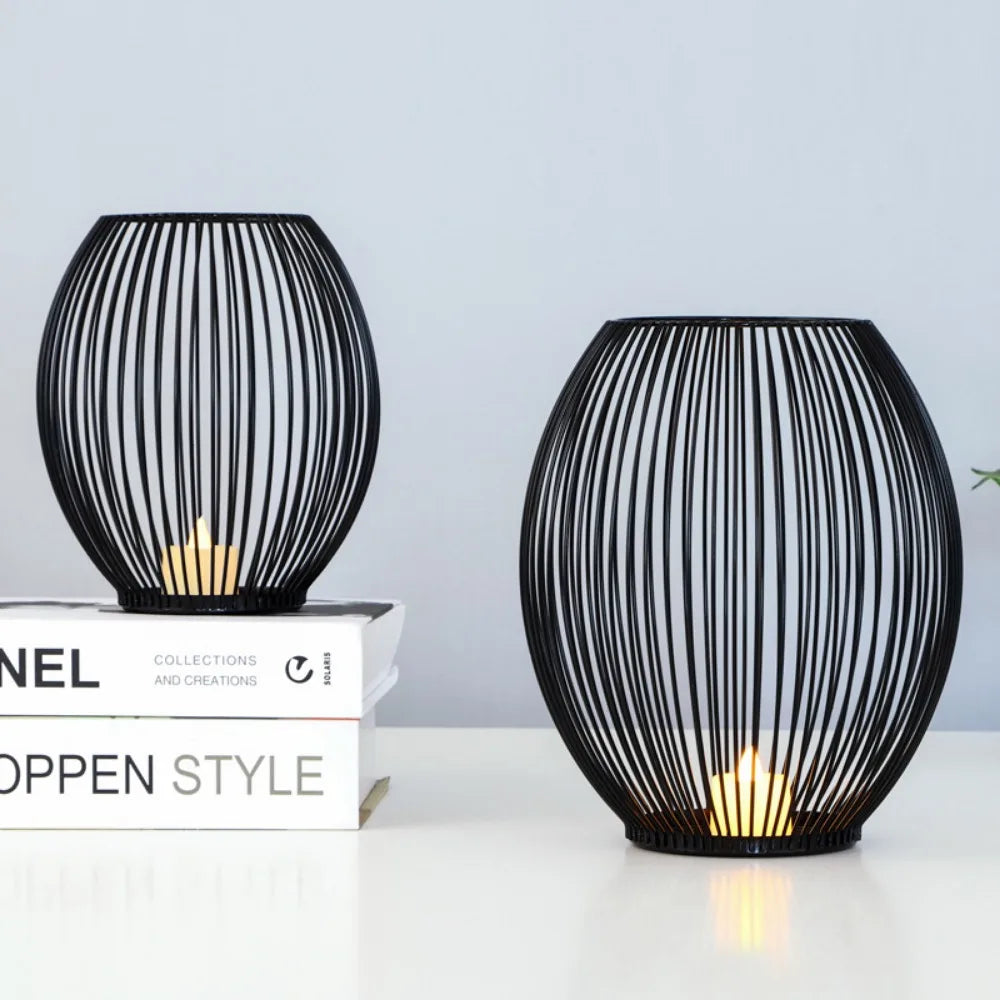 GlowIron Eleganter Eisen-Kerzenhalter | Moderner Kerzenständer | Dekoration für Zuhause