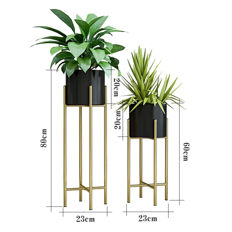 PlantaForm Metall-Pflanzgefäß 2er-Set | Dekorative Übertopfe für Innen und Außen | Modernes Design